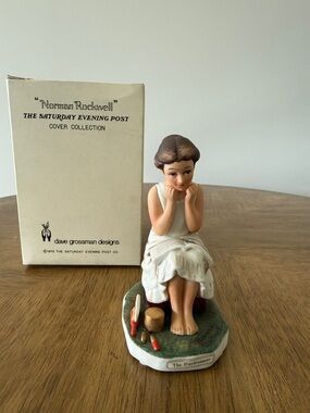 Daydreamer Porcelain Figurine by Daydreamer - Cream Dress & Brown Hair